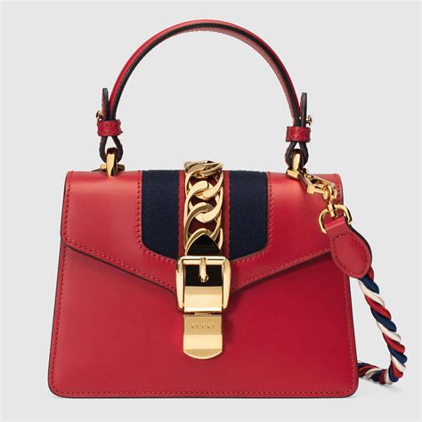 กระเป๋า gucci sylvie mini ราคา|Gucci Sylvie Leather Mini Shoulder Bag Red .